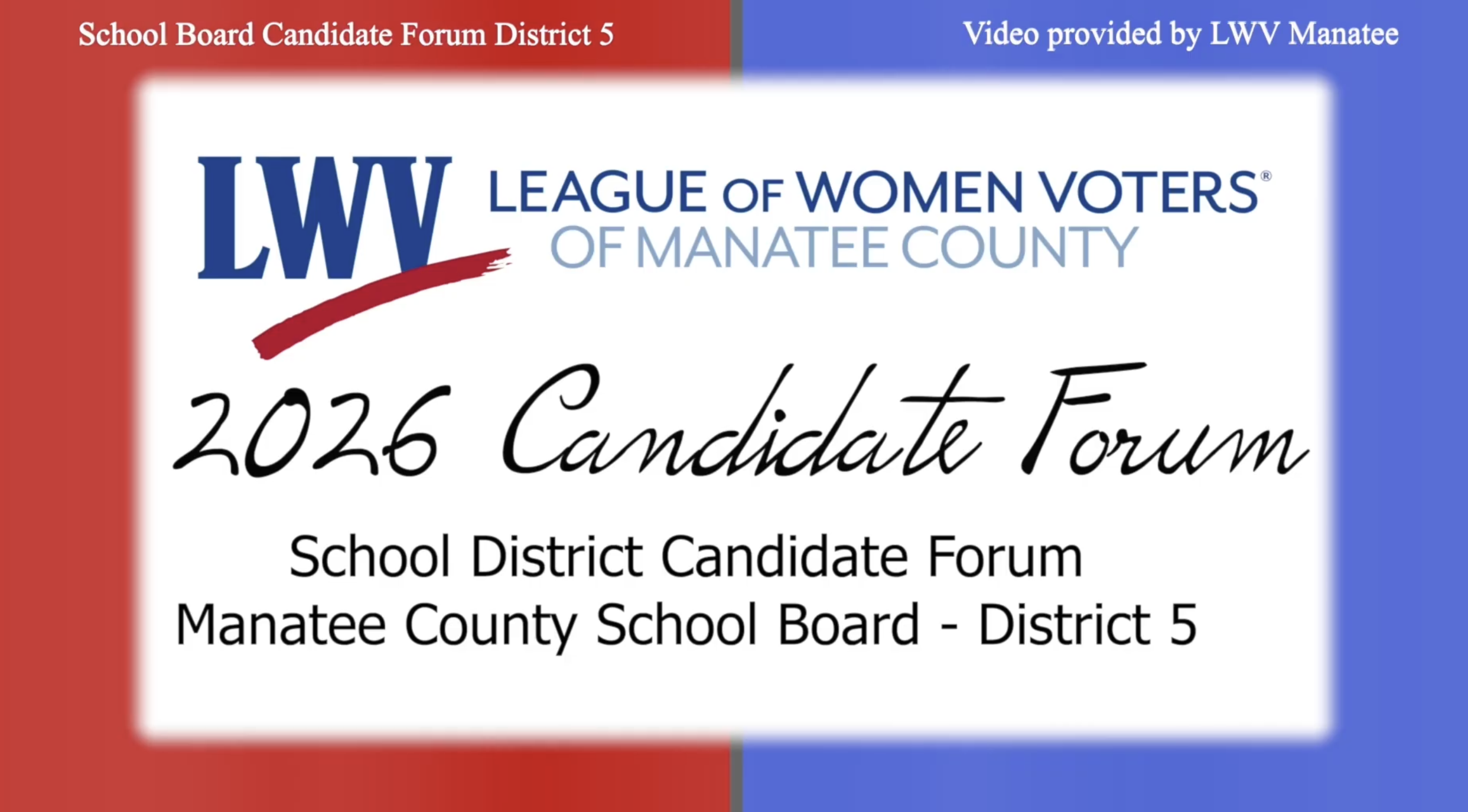 Thumbnail image for LWV 2026 Candidate Forum - School District 5